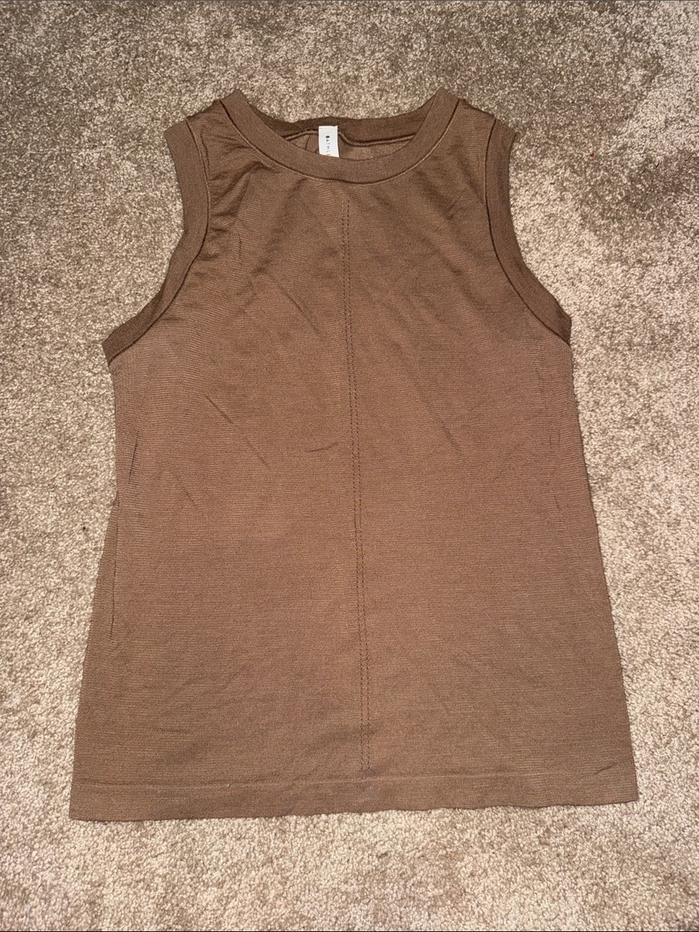 Athleta Brown Sleeveless Ribbed Tank - Small